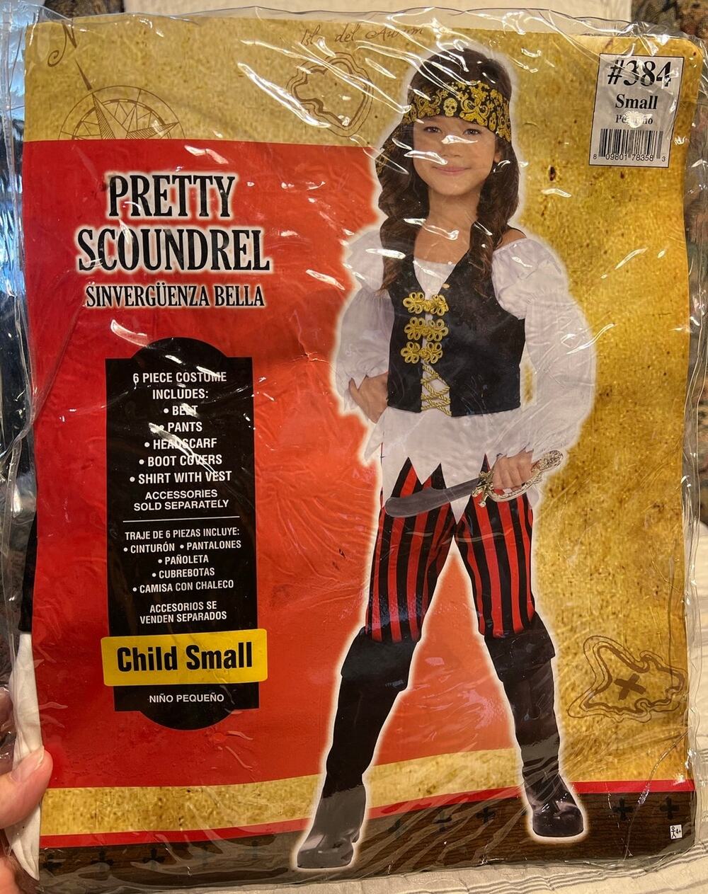 NOS Pretty Scroundrel Costume Size Small #384 Halloween Pretend Play